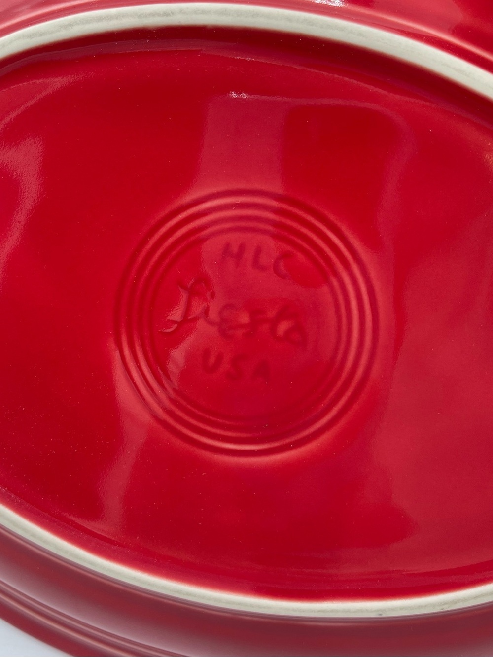 Fiestaware Medium Oval Serving Platter Plate Scarlet Red HLC Art Deco - Picture 3 of 4